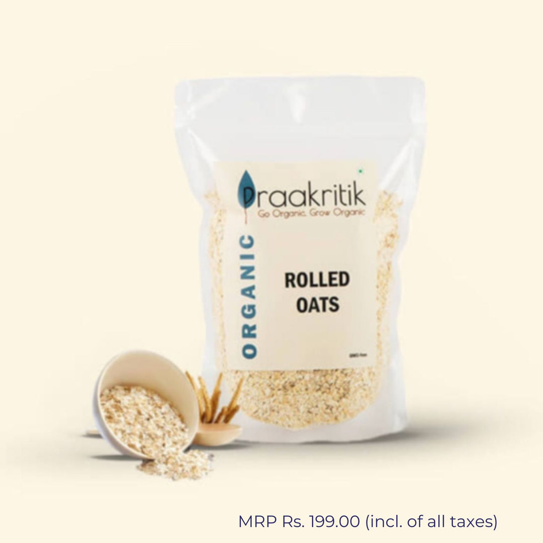 Rolled Oats | Crisp & Nutty Flavour | Nutrients Rich | Organic Certified | 500 GM