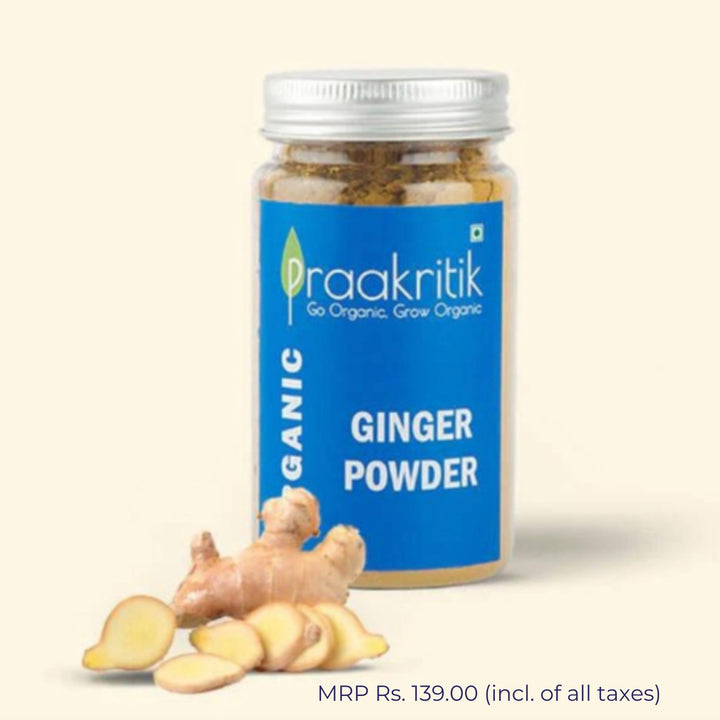 Organic Ginger Powder | Sundried Ginger Root | Pungent & Spicy Aroma | 100 GM