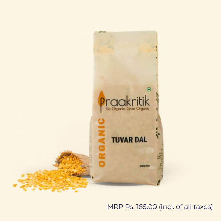 Organic Tuvar Dal (Yellow Dal) | Split & De-husked | Rich In Proteins | 500 GM