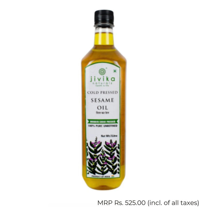 Sesame Oil | Antioxidant Rich | Wooden Ghani Cold Press | Unrefined | Pet Bottle of 1 L