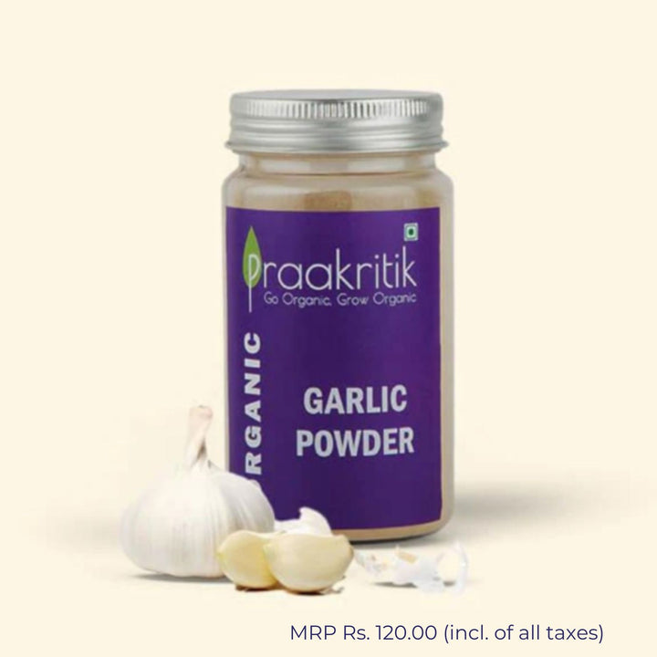 Organic Garlic Powder | 100% Pure | Aromatic | Intense Taste | Anti-Bacterial | 100 GM