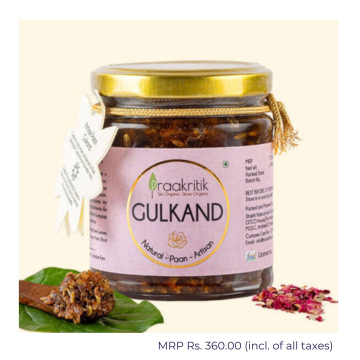 Organic Natural Paan Artisan Gulkand | Clear Skin & Digestive Health | 250 GM