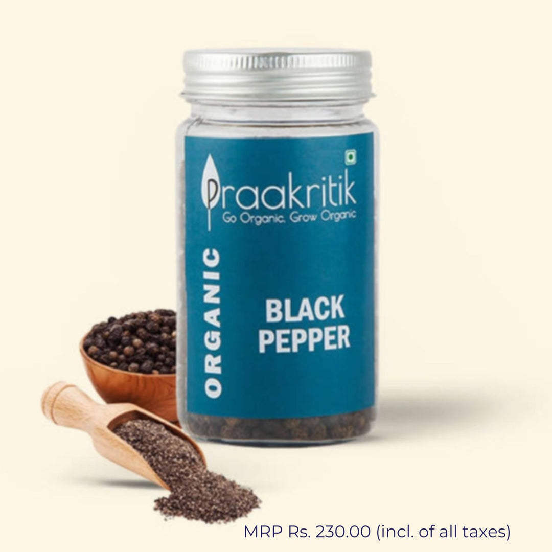 Organic Black Pepper Whole | Aromatic Condiment | Vitamin Rich |100 GM