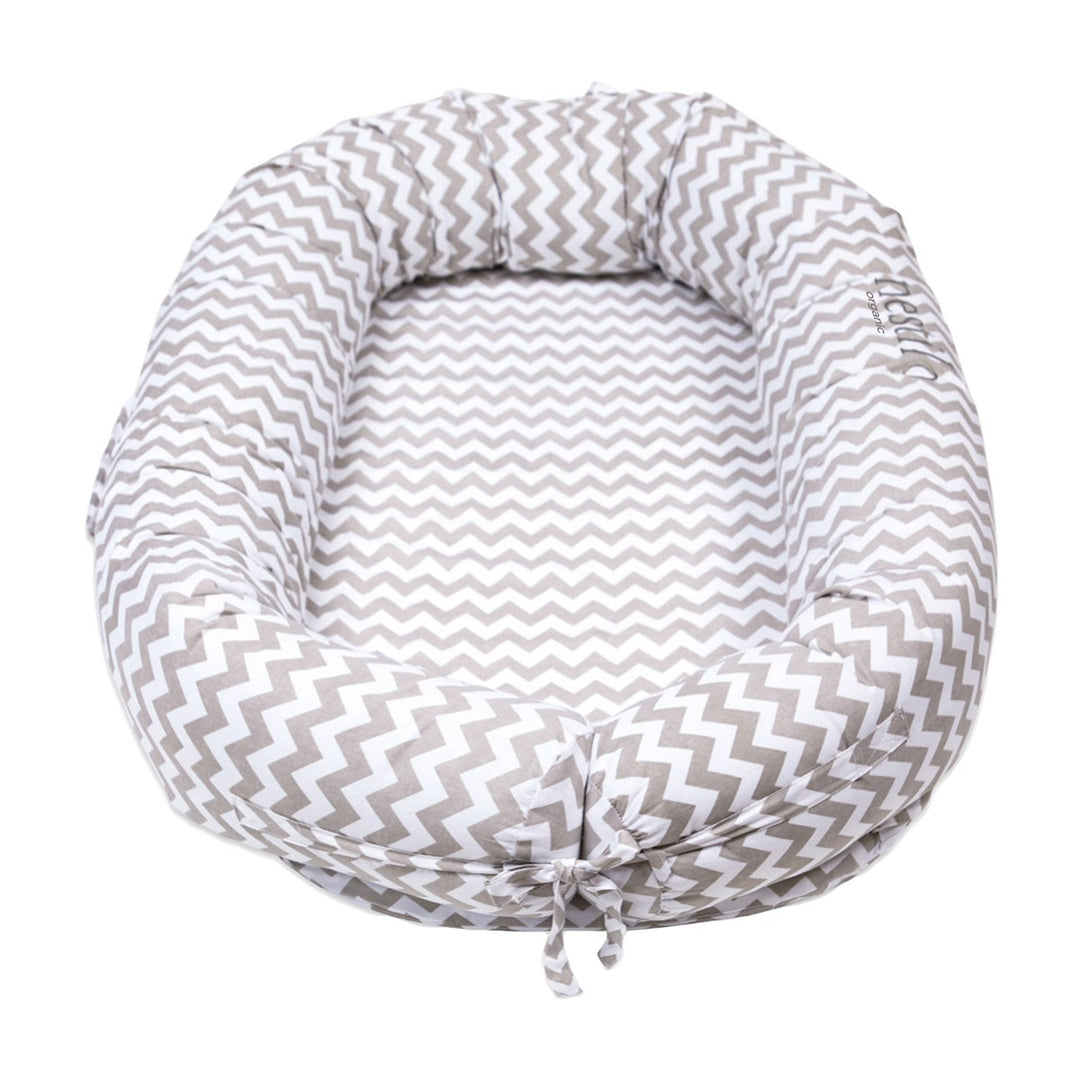 Printed Grey Chevron Mattress For Babies | Soft Cotton | Trusted for Babies