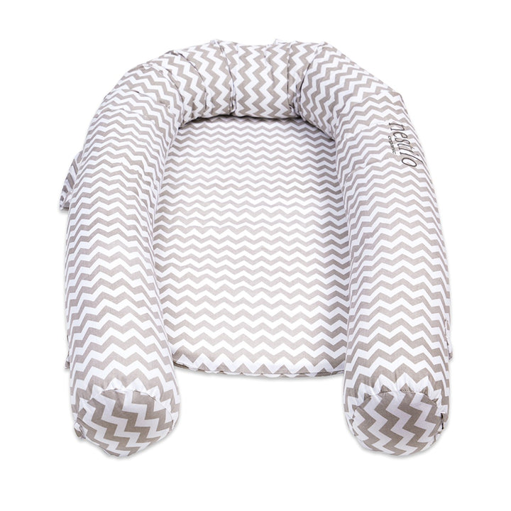 Printed Grey Chevron Mattress For Babies | Soft Cotton | Trusted for Babies