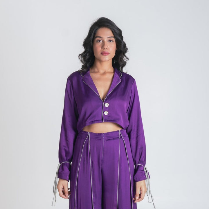 Purple Full Sleeved Top | Modal | Sustainable And Effortless Style