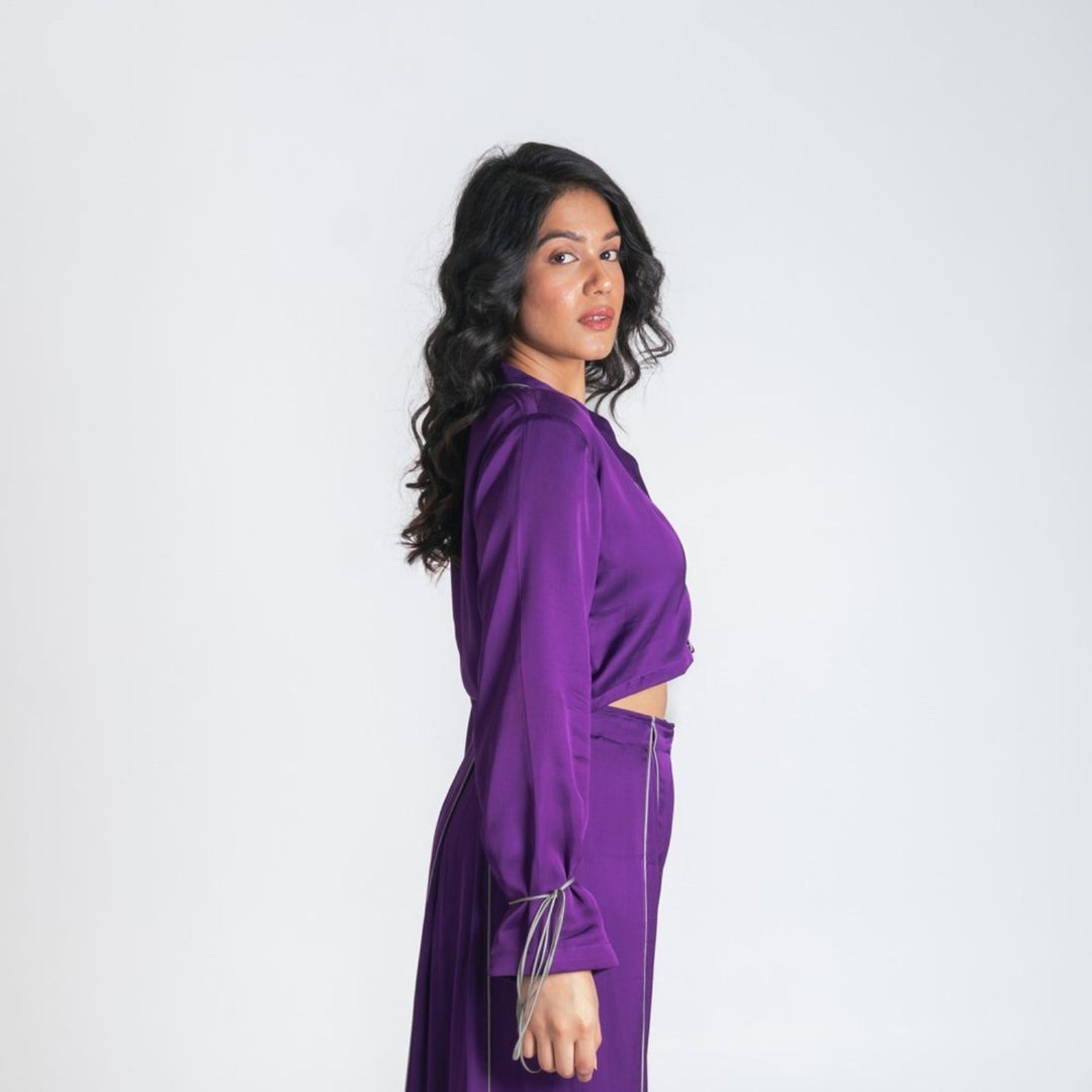 Purple Full Sleeved Top | Modal | Sustainable And Effortless Style