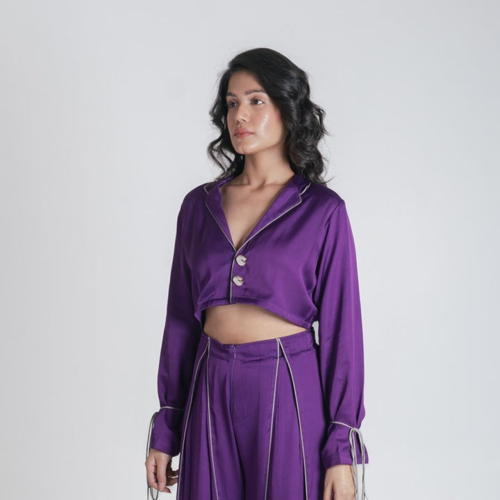 Purple Full Sleeved Top | Modal | Sustainable And Effortless Style