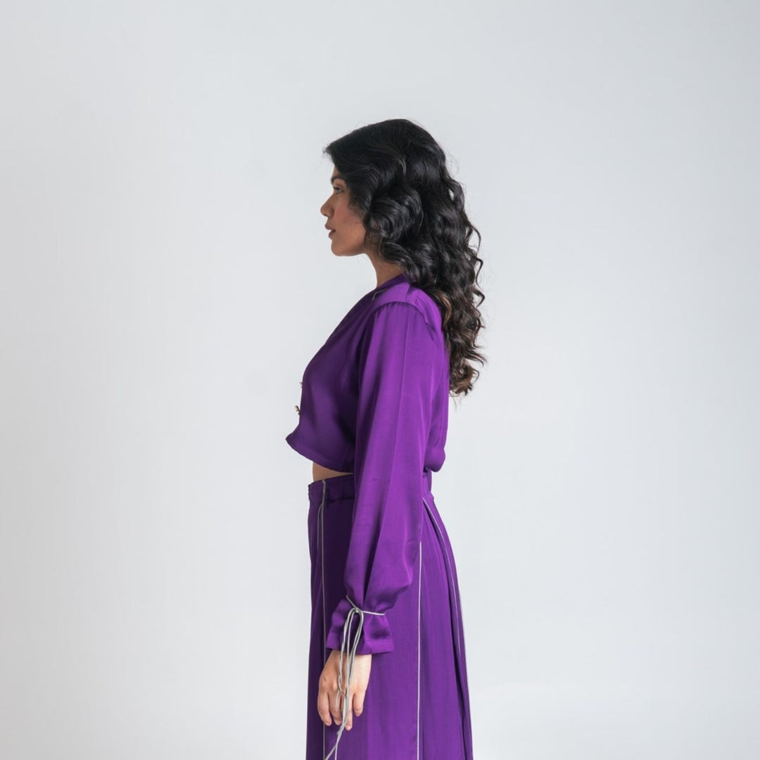 Purple Full Sleeved Top | Modal | Sustainable And Effortless Style