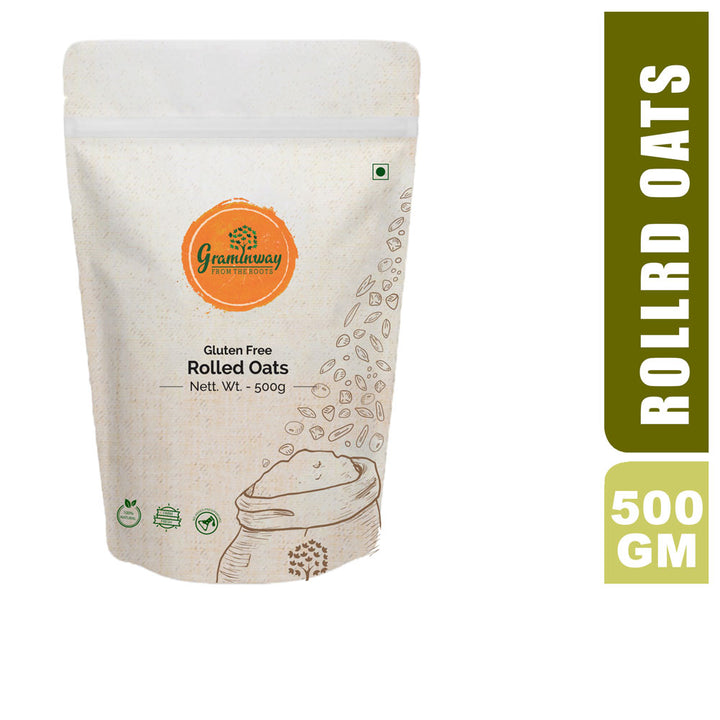 Organic Rolled Oats | Everyday Healthy Breakfast | Convenient to Cook | 500 GM