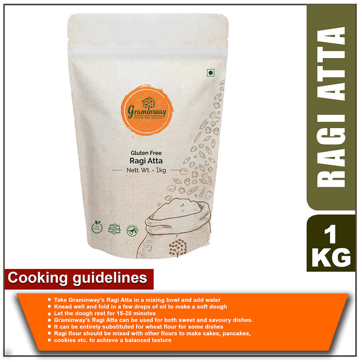 Ragi Atta | Full of Fibre & Minerals | Sourced Directly from Farmers | 1000 GM