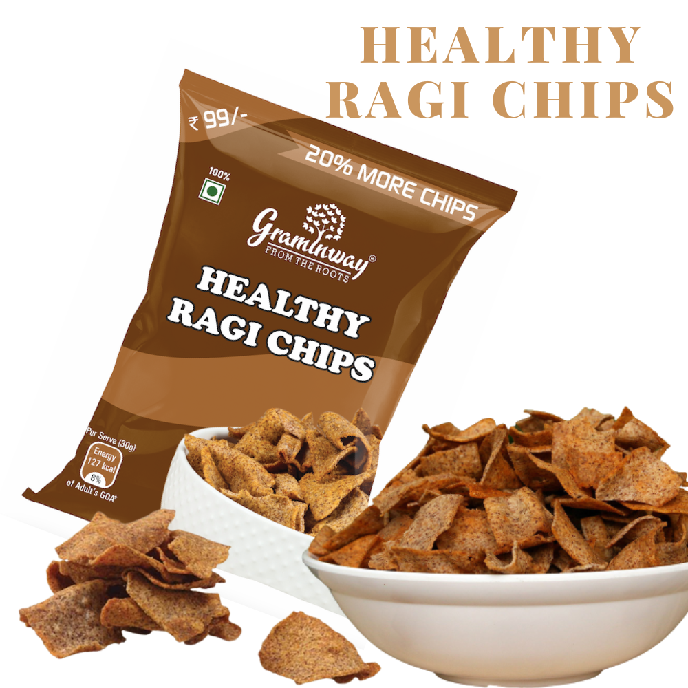 Healthy Ragi Chips | Guilt Free Munching | Vegan, Dairy &Gluten-Free | 100 GM