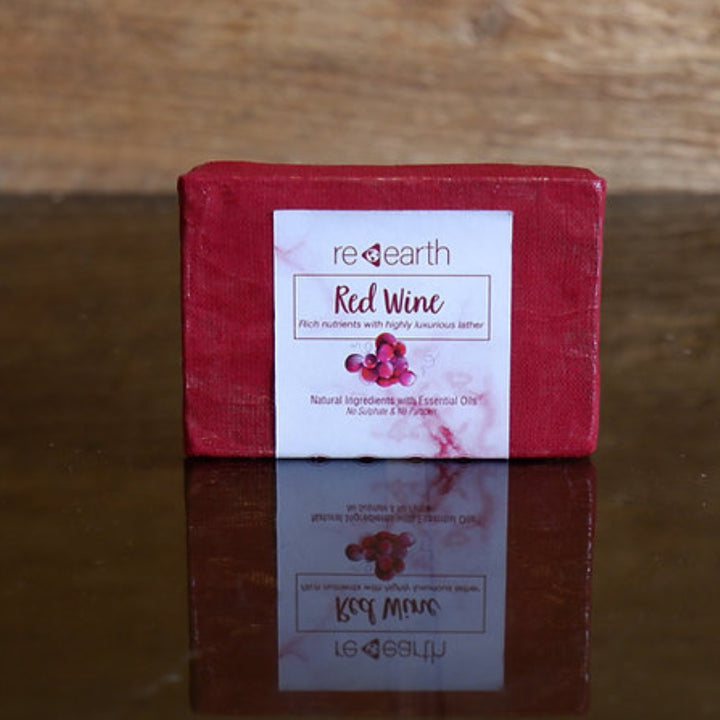 Red Wine Handmade Luxury Bar | 100% Natural | Skin health | 100 GM