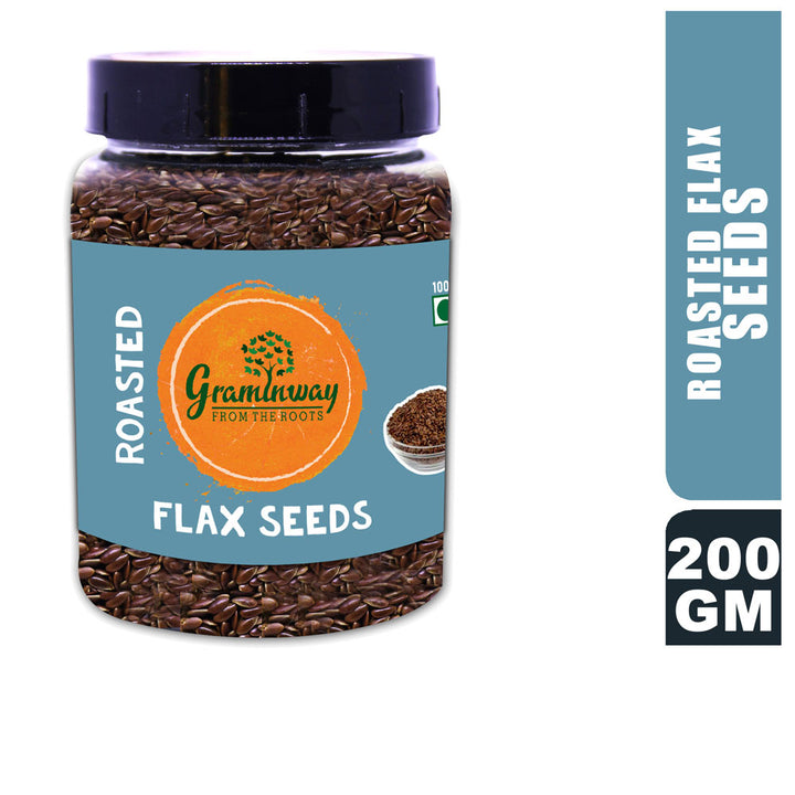 Roasted Flax Seeds | Sourced From Farms | Pleasant Nutty Flavour | 200 GM