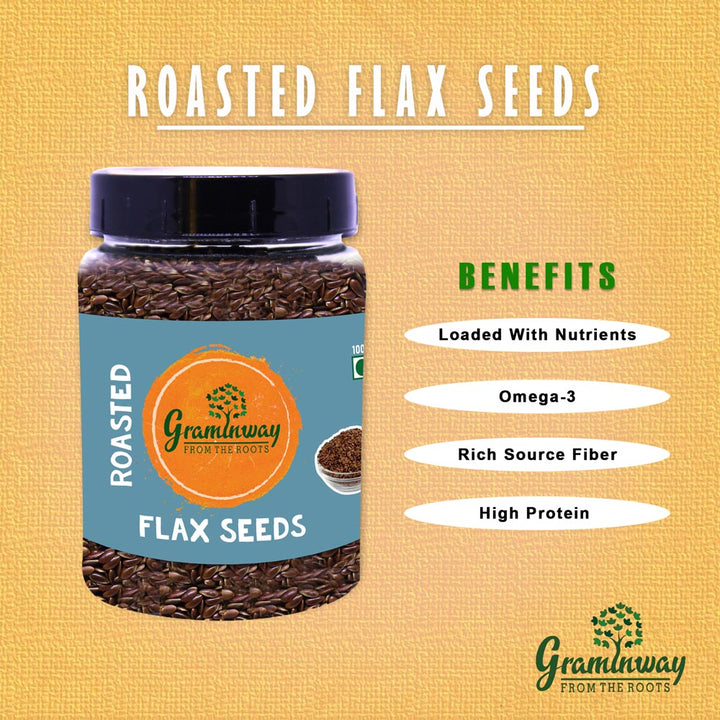 Roasted Flax Seeds | Sourced From Farms | Pleasant Nutty Flavour | 200 GM