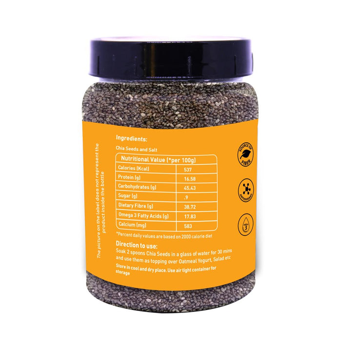 Chia Seeds | Add Nutrition And Flavour | Sourced Locally | Bottle of 200 GM