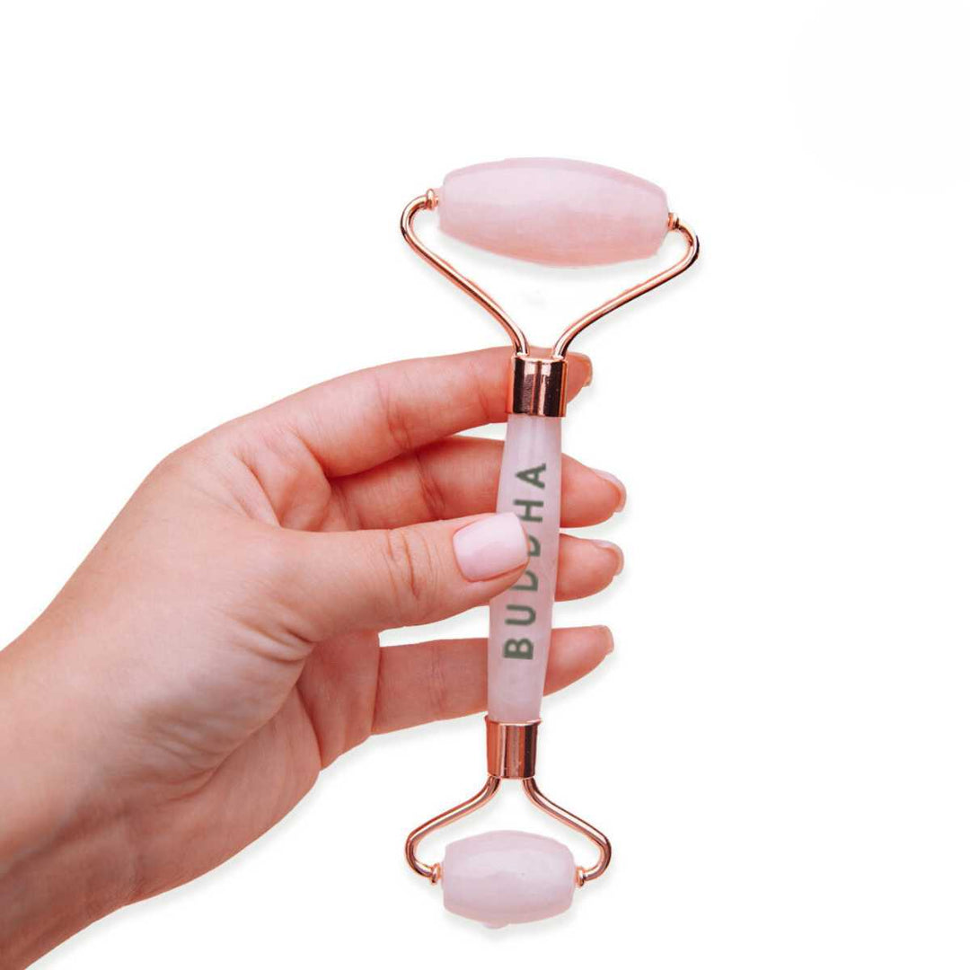 African Rose Quartz Face Roller | Facial Sculpting & Massage | Rose Quartz