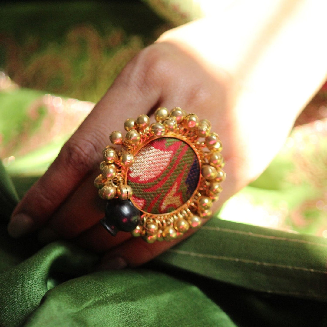 Royal Ring | Folk Dance Inspired | Classic Jewellery | Black Pottery And Brass Made