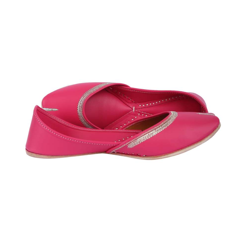 Ruby Pink Women Jutti | Summery | Cushion Comfort For Day Wear