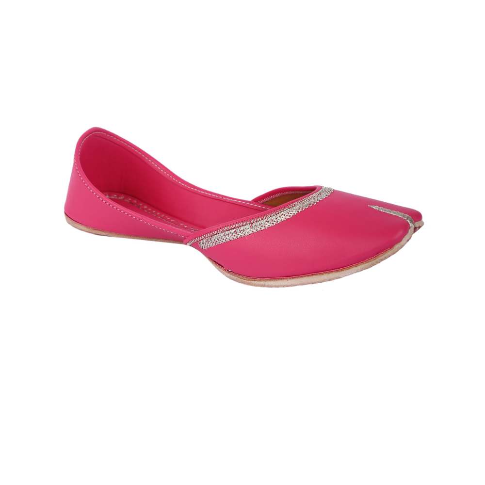 Ruby Pink Women Jutti | Summery | Cushion Comfort For Day Wear