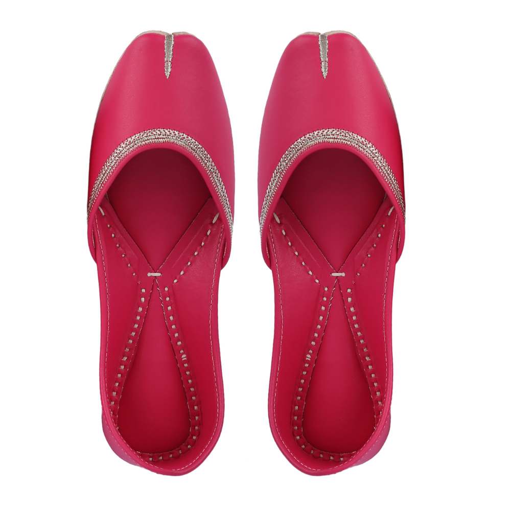 Ruby Pink Women Jutti | Summery | Cushion Comfort For Day Wear