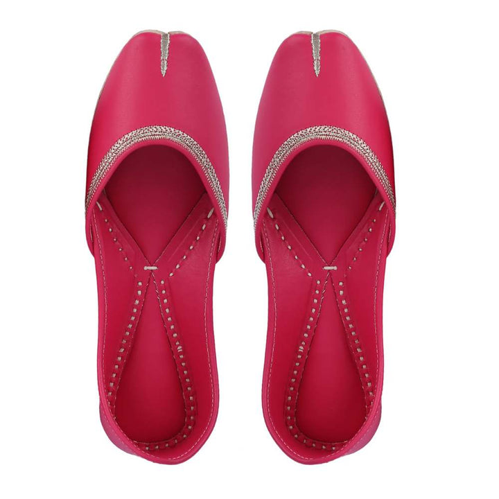 Ruby Pink Women Jutti | Summery | Cushion Comfort For Day Wear