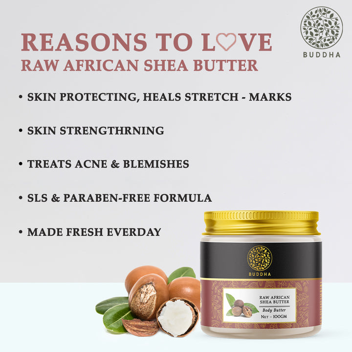 Shea Butter | Unrefined 100% Pure Raw | For Smooth, Soft, and Healthy Skin | 100 GM