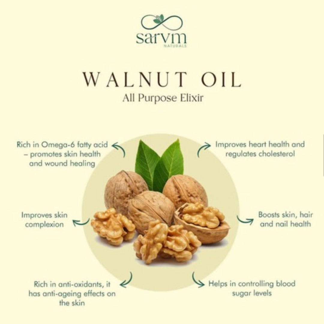 Cold Pressed Virgin Walnut Oil | Skin Rejuvenating | Nutty Flavoured & Healthful