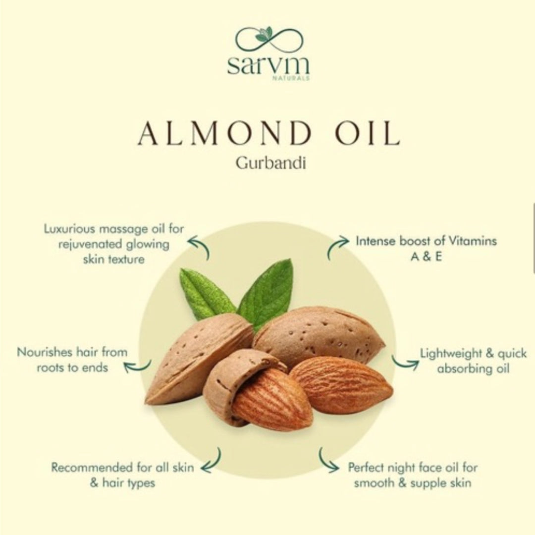 Almond Oil | Cold Pressed Vitamin Laden Gurbandi Almond | Natural Nutty Flavour