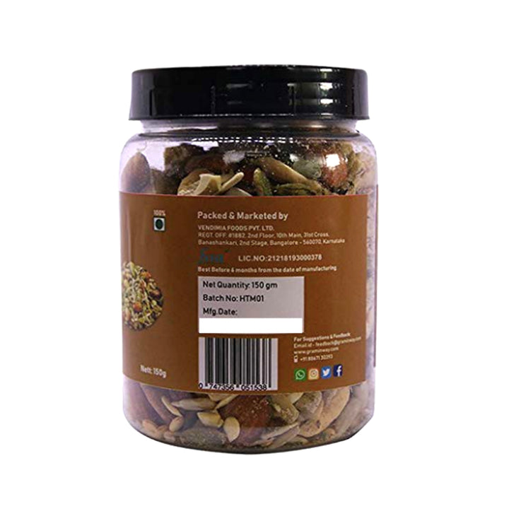 Herb Trail Mix of Nuts & Seeds | Healthy Snack On-the-Go | Bottle of 150 GM