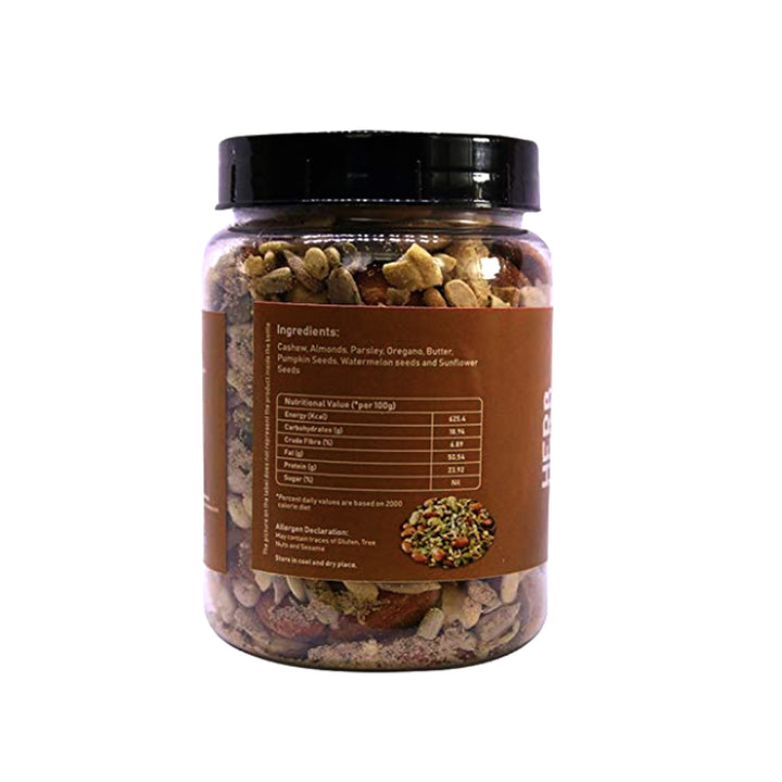 Herb Trail Mix of Nuts & Seeds | Healthy Snack On-the-Go | Bottle of 150 GM