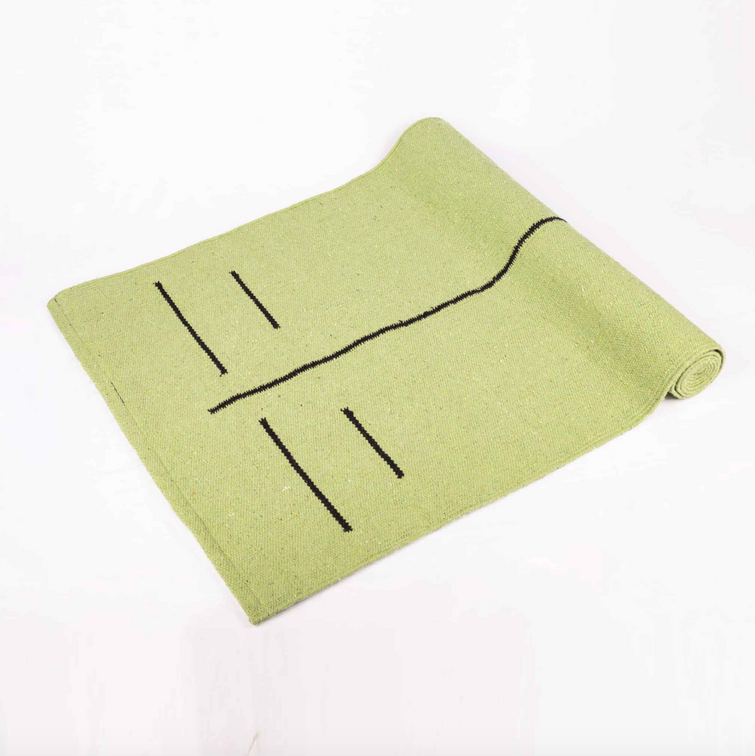 Cotton Yoga Mat (Green) 