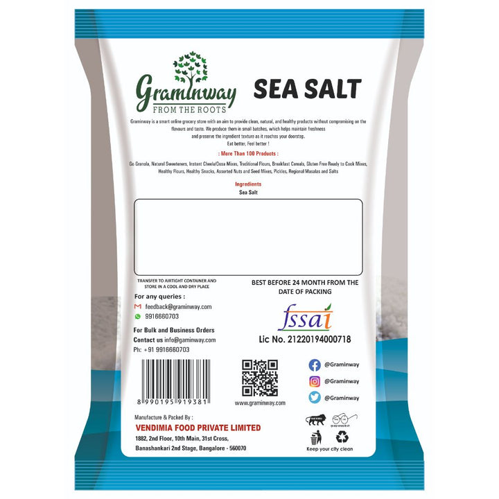 Sea Salt | Naturally Sourced | Minerals Rich Salt | Premium Salt | 500 GM