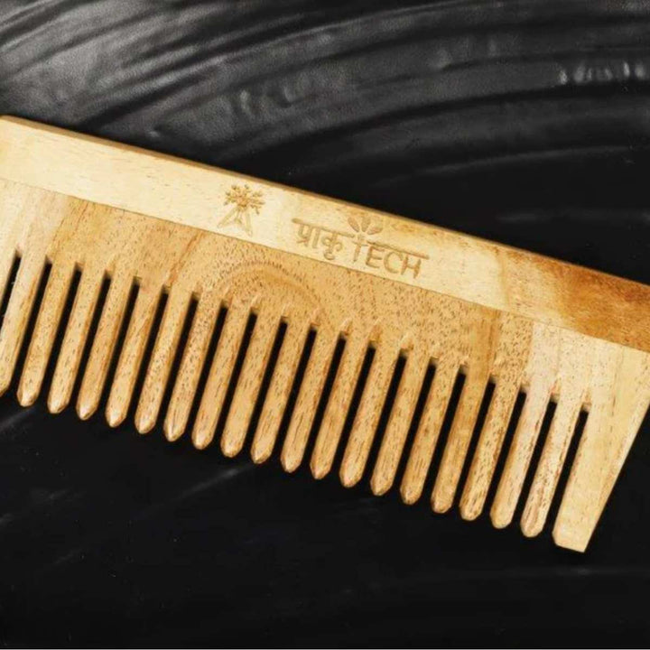 Neem Wood Shampoo Comb | Anti-Dandruff & Anti-Hair Fall Comb | Eco-Friendly |