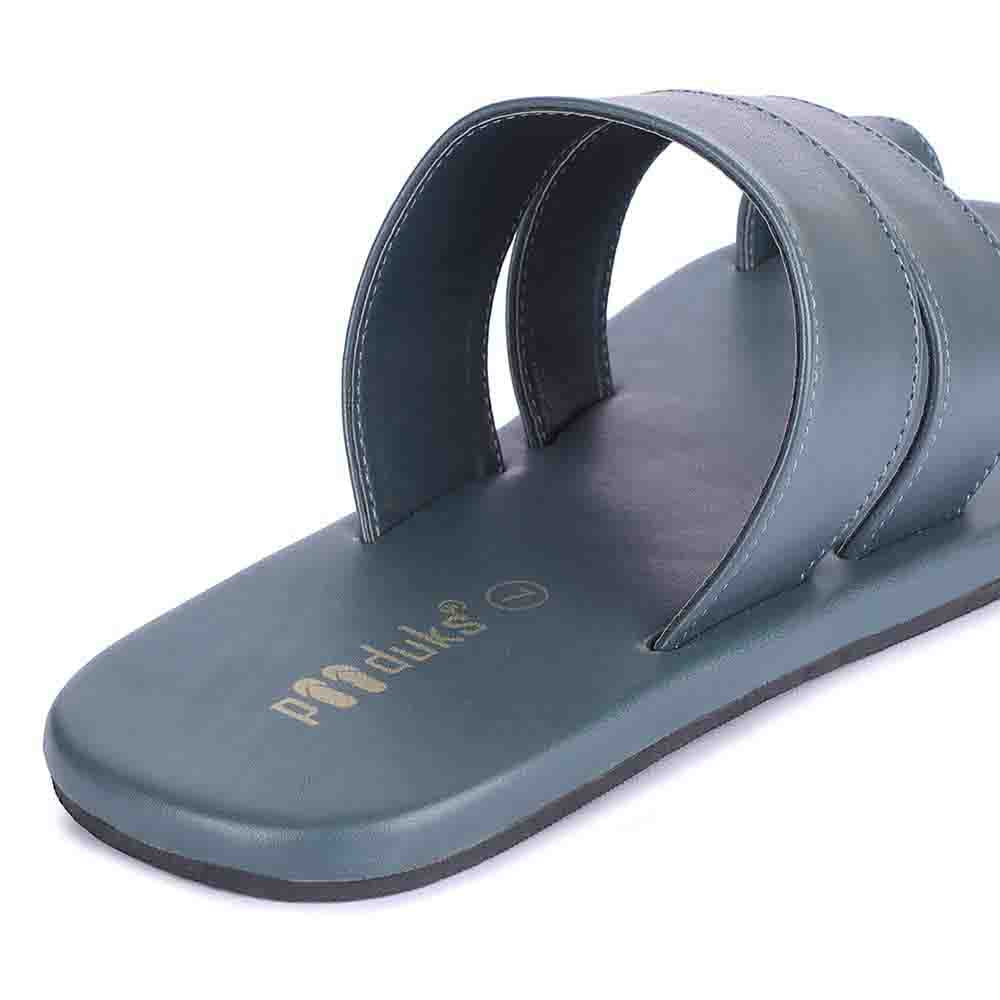 Eco-Friendly Steel Grey Flats For Men | Move with Sustainably Crafted Swag