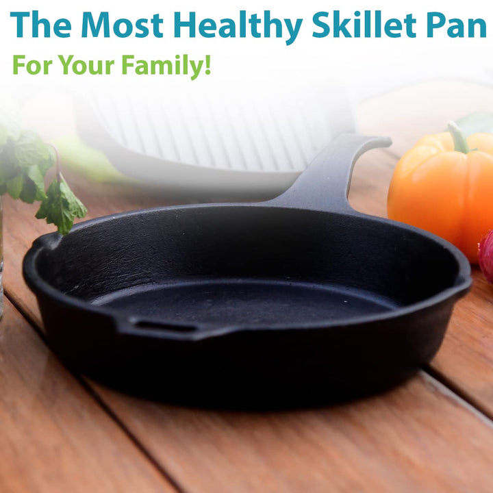 9" Single Handle Skillet | For Frying & Sautéing | Pre Seasoned Cast Iron | Toxin Free