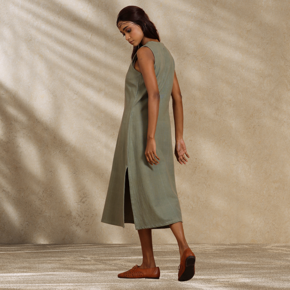 strapless open back dress Olive Serenity Midi Dress S