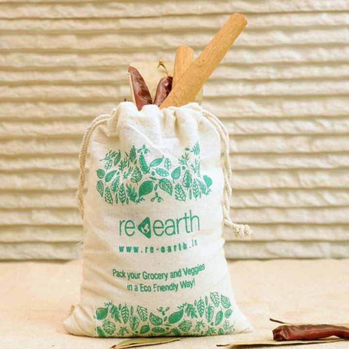 Eco Friendly Spice Bag | 100% Reusable Cotton | Compostable | 7" x 5"