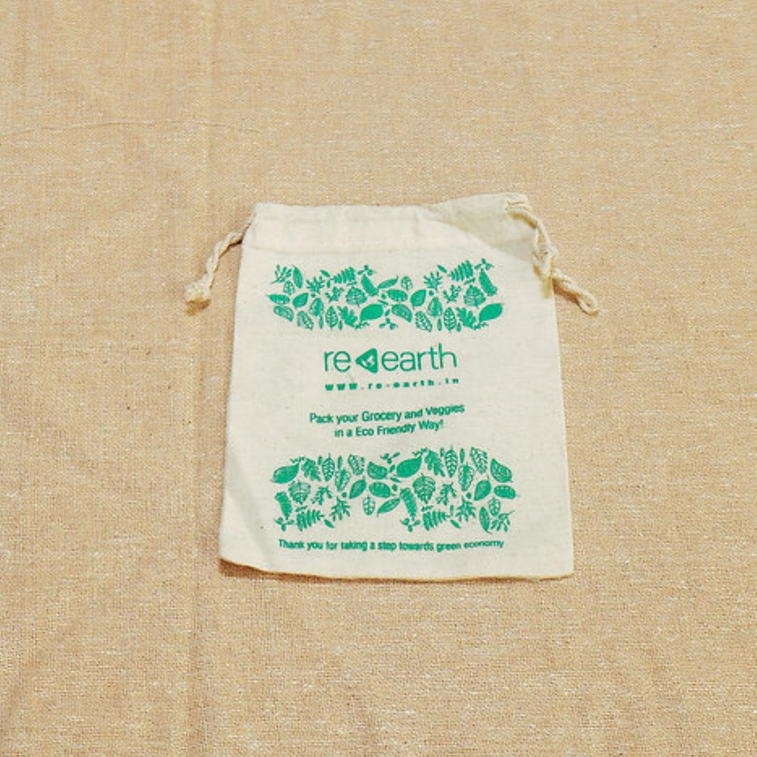 Eco Friendly Spice Bag | 100% Reusable Cotton | Compostable | 7" x 5"