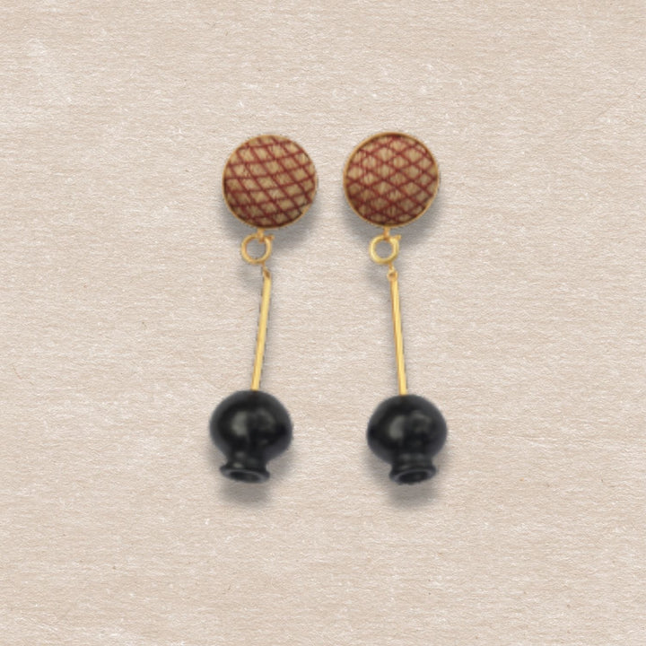 Statement Earring | Classic Jewellery | Black Pottery Crafted | Nickle-Free Brass