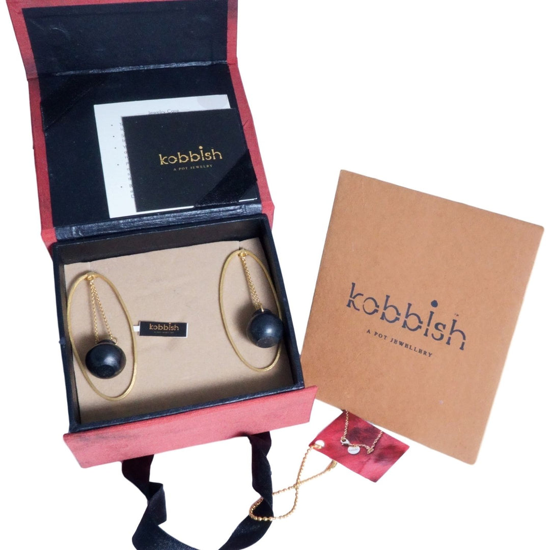 Statement Handi Earring | 22 Kt Gold Plated Brass | Artistically Unique Design
