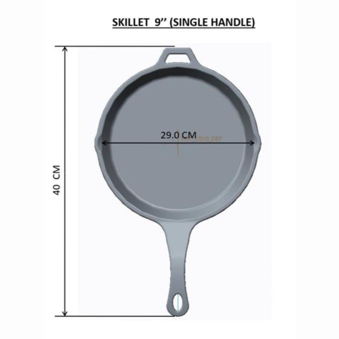 9" Single Handle Skillet | For Frying & Sautéing | Pre Seasoned Cast Iron | Toxin Free