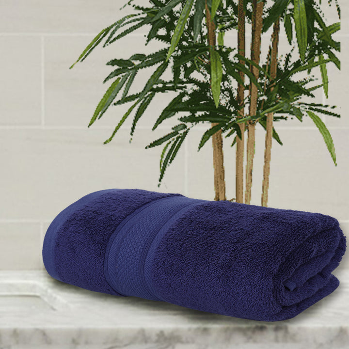 Navy Blue Bath Towel | Bamboo Made | Ultra Soft | Super Absorbent