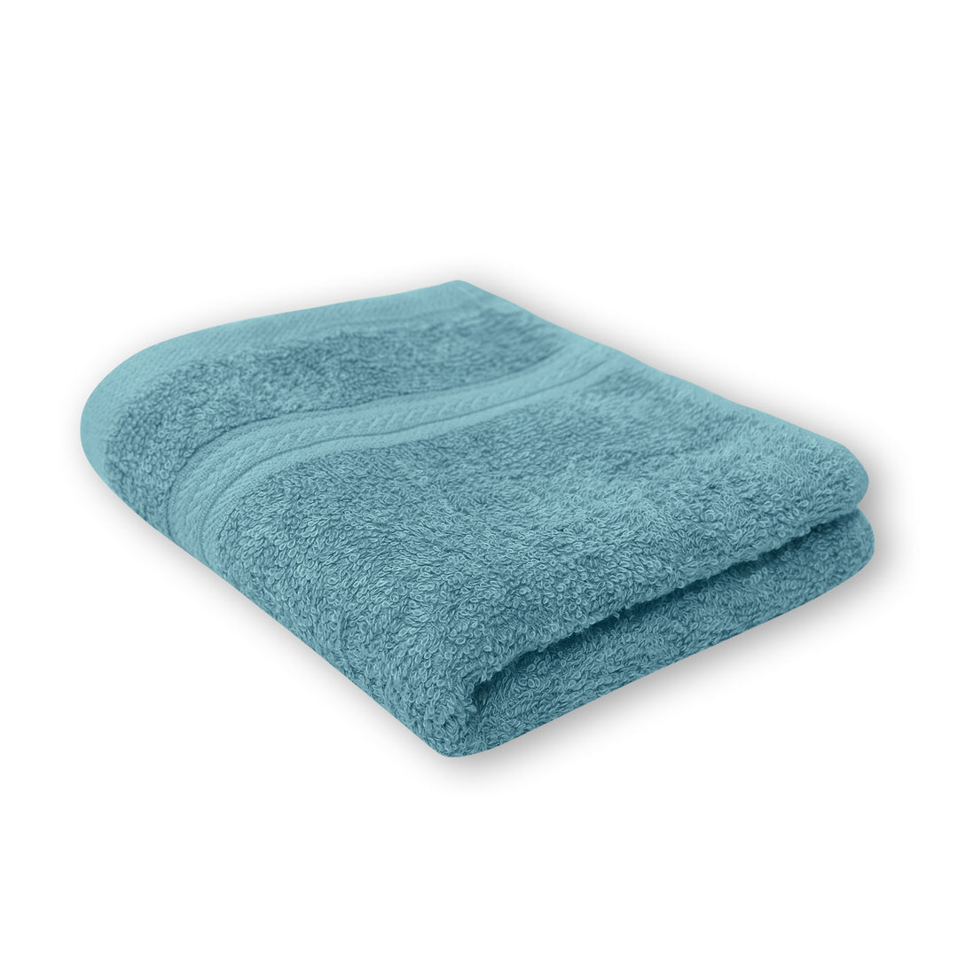 Face Towel | Bamboo Made | Soft And Absorbent | Blue Green Colour | Pack of 2 