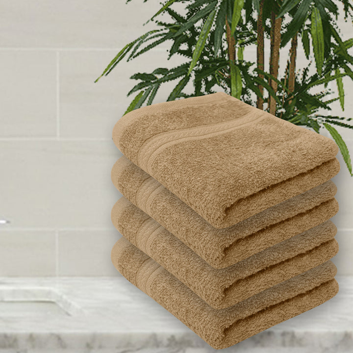 Beige FaceTowels | Made of Bamboo | Ultra Soft & Absorbent | Pack of 4