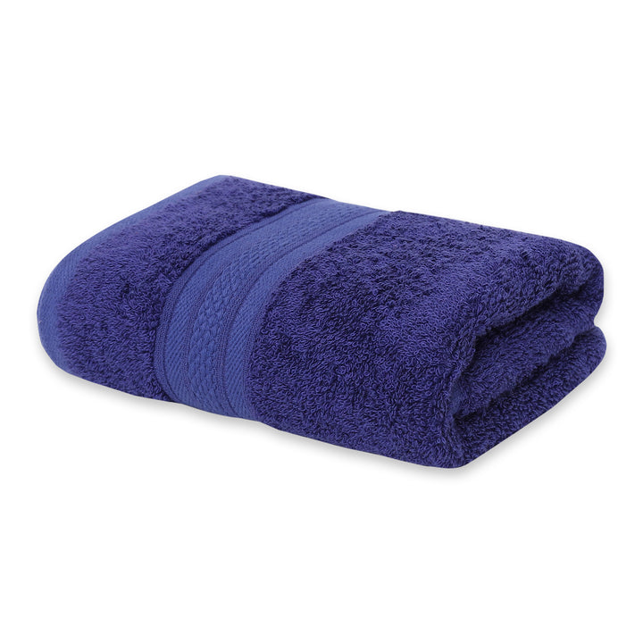 Navy Blue Hand Towels | Made of Bamboo | Soft And Absorbent | Pack of 2