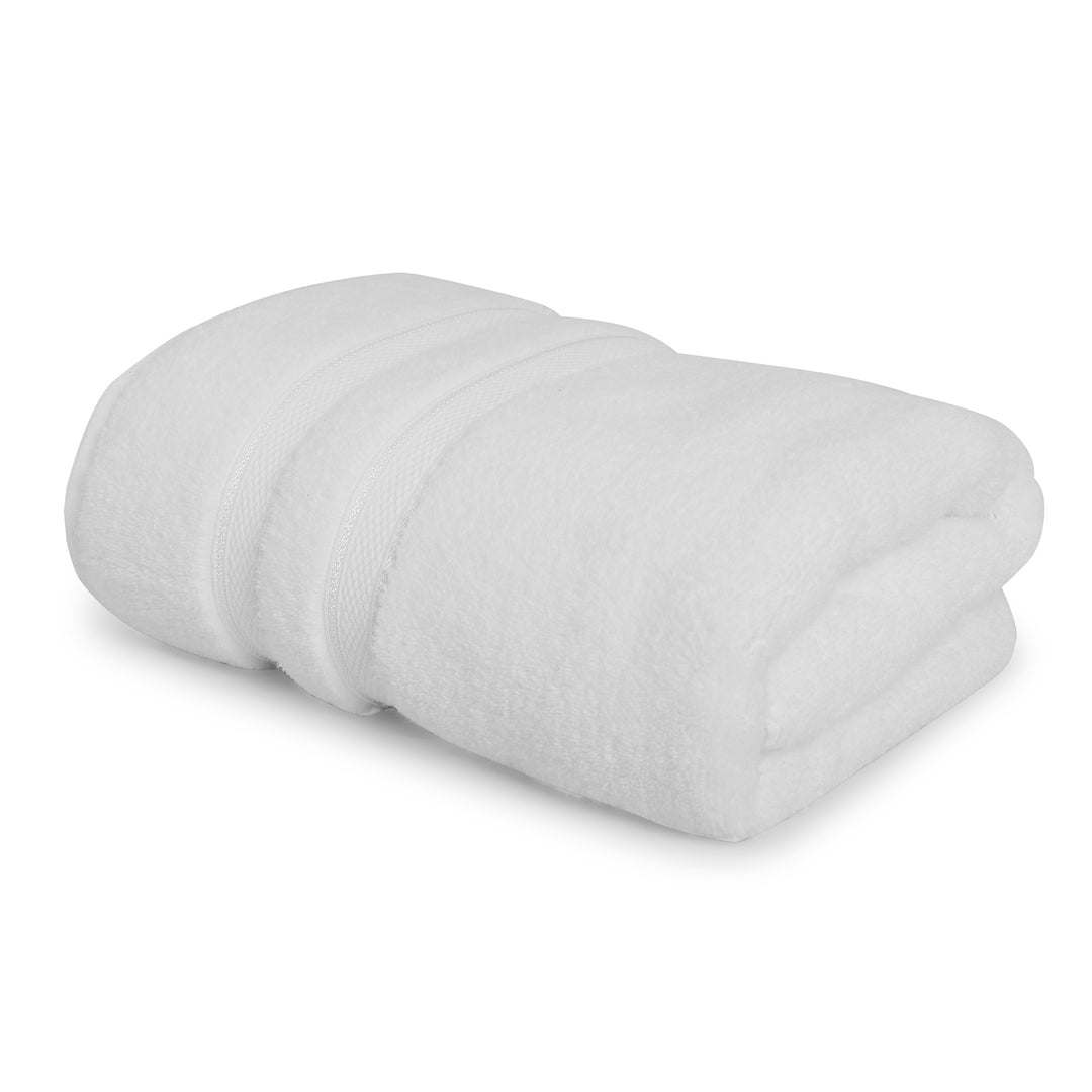 Bath Towel | Skin Friendly Cotton | Ultra Soft And Super Absorbent | Bright White