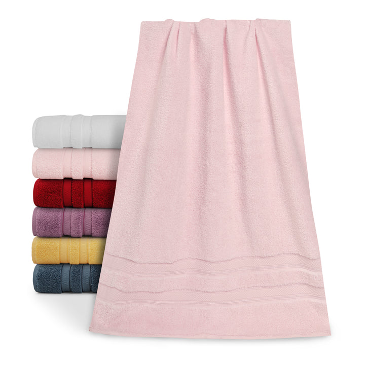 Pink Bath Towel | Skin Friendly Cotton | Ultra Soft | Anti Bacterial