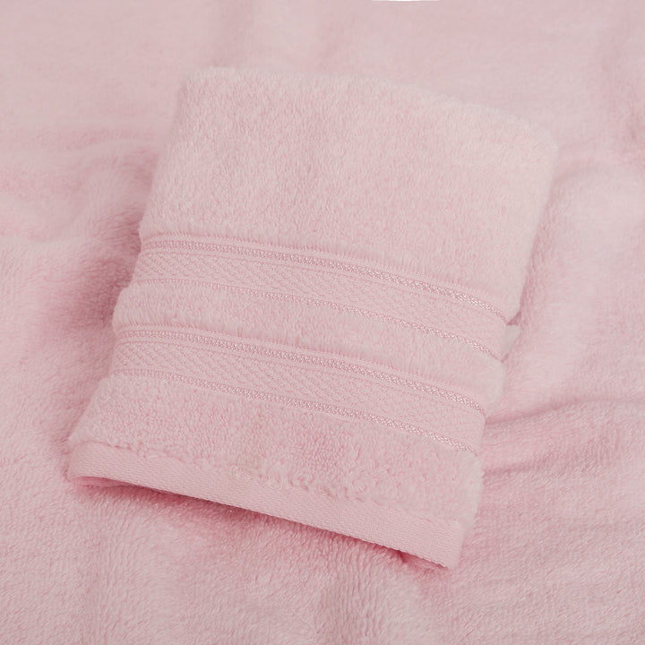 Face Towels | Cotton | Ultra Soft And Absorbent | Baby Pink | Pack of 4