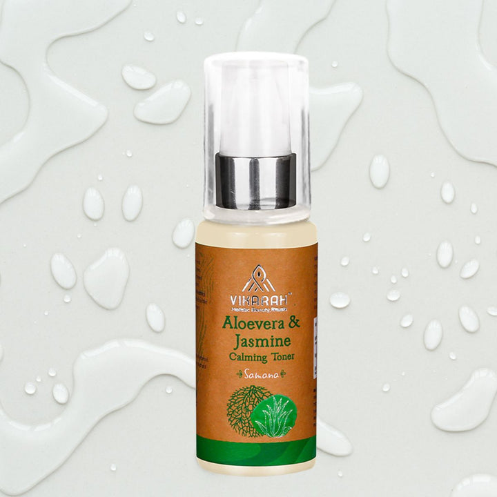 Aloe Vera and Jasmine Face Toner | Floral Fragrance | Evens Skin Texture | 60 ML | Based on Ayush Principles 